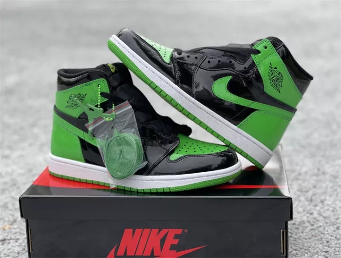 Authentic Air Jordan 1 Green Patent