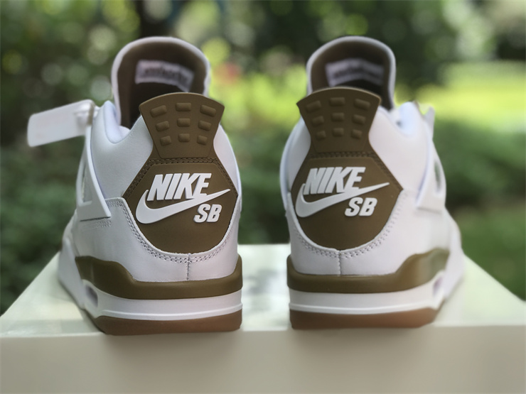 Authentic Nike SB x Air Jordan 4 White Camel