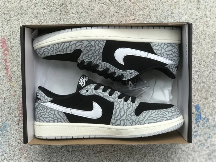 Authentic Air Jordan 1 Low OG “Black Cement”