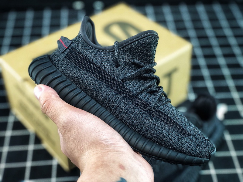 Authentic Yeezy Boost 350 V2 Static Black Kids Shoes