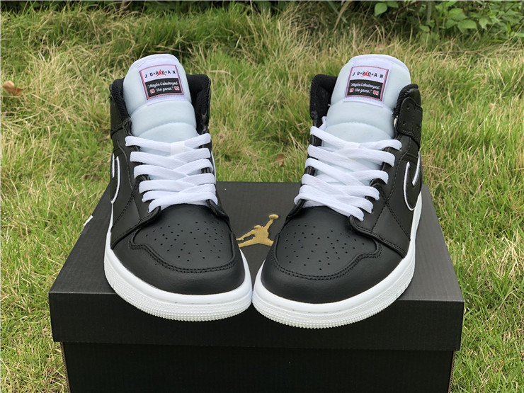 Authentic Air Jordan 1 Mid black white