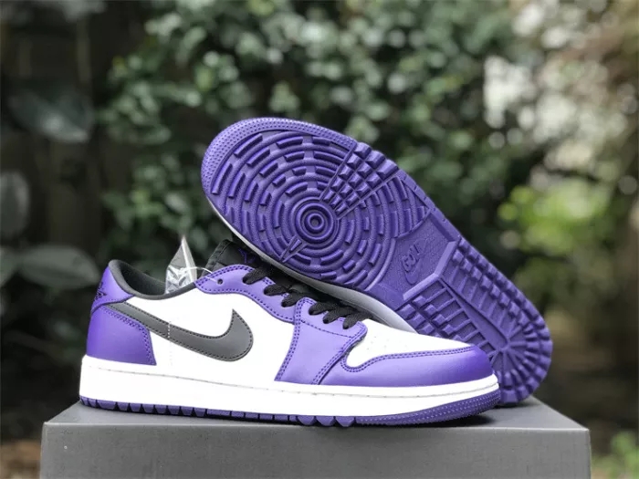 Authentic Air Jordan 1 Low Golf “Court Purple” GS