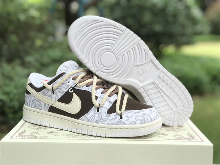 Authentic Nike Dunk Low “White Paisley”