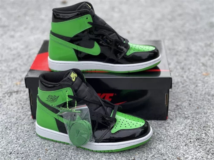 Authentic Air Jordan 1 Green Patent