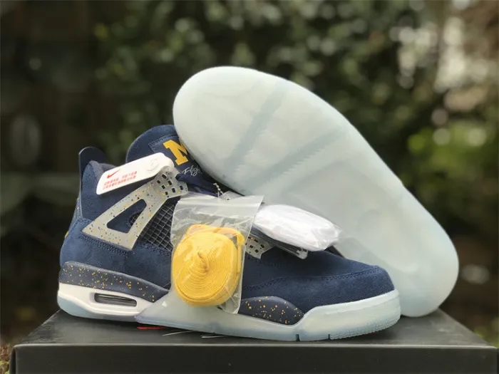 Authentic Air Jordan 4 PE Michigan 