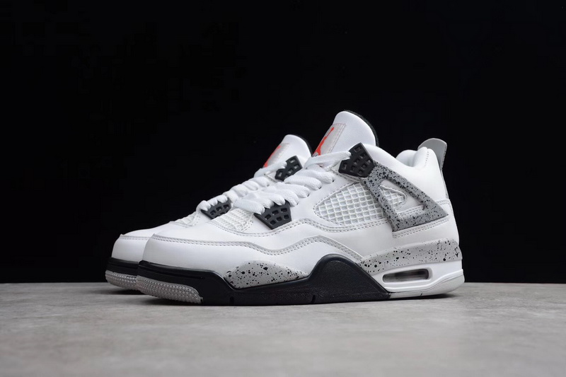 Authentic Air Jordan 4 White Cement