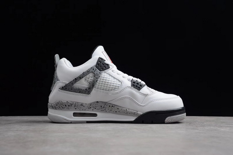 Authentic Air Jordan 4 White Cement