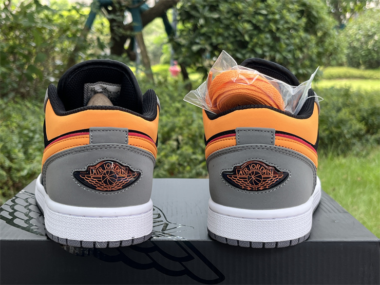 Authentic Air Jordan 1 Low “Light Graphite/Vivid Orange”