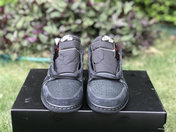 Authentic Travis Scott x Air Jordan 1 Low OG “Black Phantom”