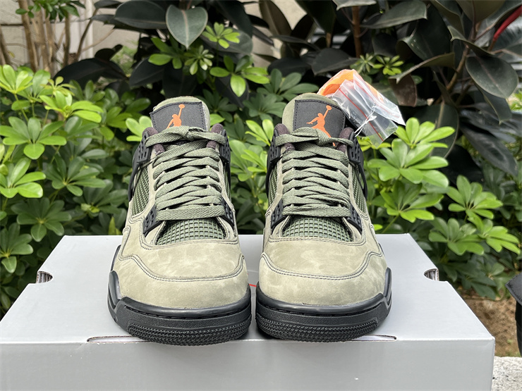 Authentic UNDEFEATED x Jordan Air Jordan 4 “Olive Canvas