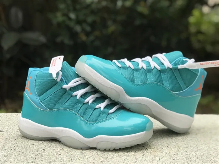 Authentic Air Jordan 11Green Blue Custom Made