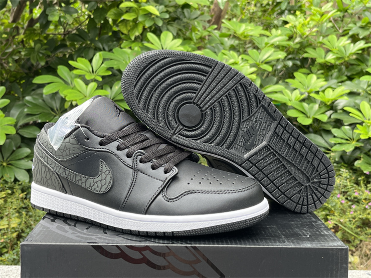 Authentic Air Jordan 1 Low “Black Elephant”