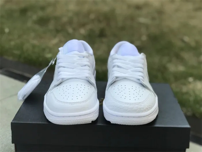 Authentic Air Jordan 1 Low Golf “White Croc”