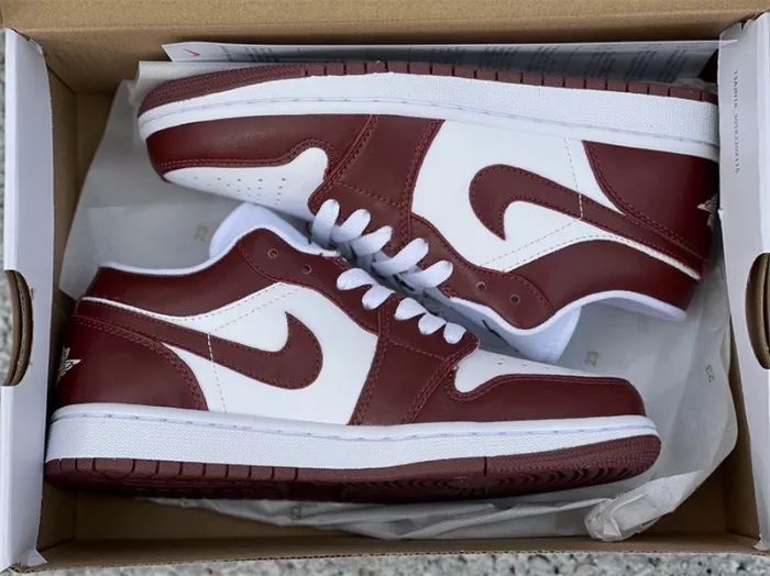 Authentic Air Jordan 1 Low  Team Red 