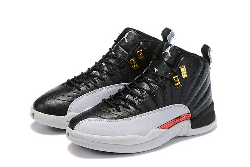  Air Jordan 12 “Reverse Taxi” Black/Gold-White 