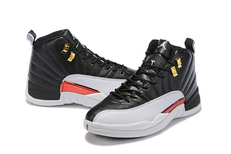  Air Jordan 12 “Reverse Taxi” Black/Gold-White 