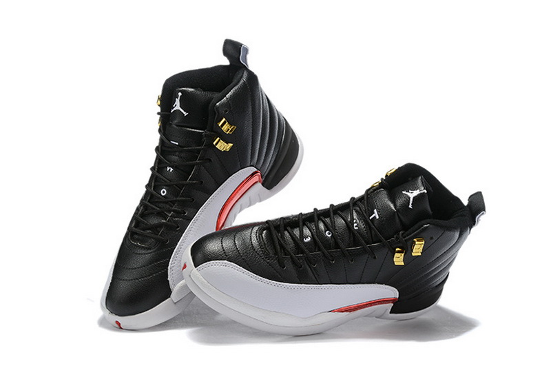  Air Jordan 12 “Reverse Taxi” Black/Gold-White 