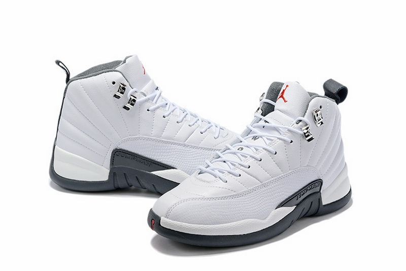  Air Jordan 12 “Dark Grey” White/Dark Grey-Gym Red 