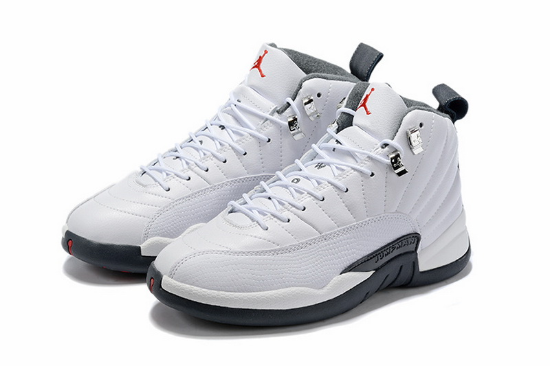  Air Jordan 12 “Dark Grey” White/Dark Grey-Gym Red 