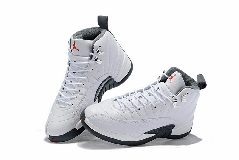  Air Jordan 12 “Dark Grey” White/Dark Grey-Gym Red 