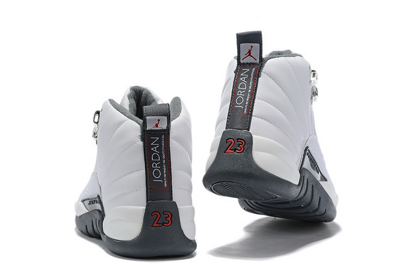  Air Jordan 12 “Dark Grey” White/Dark Grey-Gym Red 