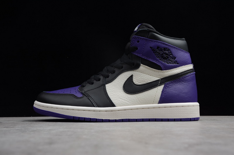 Authentic Air Jordan 1 Court Purple 