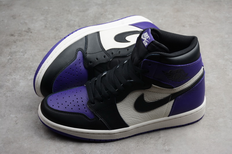 Authentic Air Jordan 1 Court Purple 