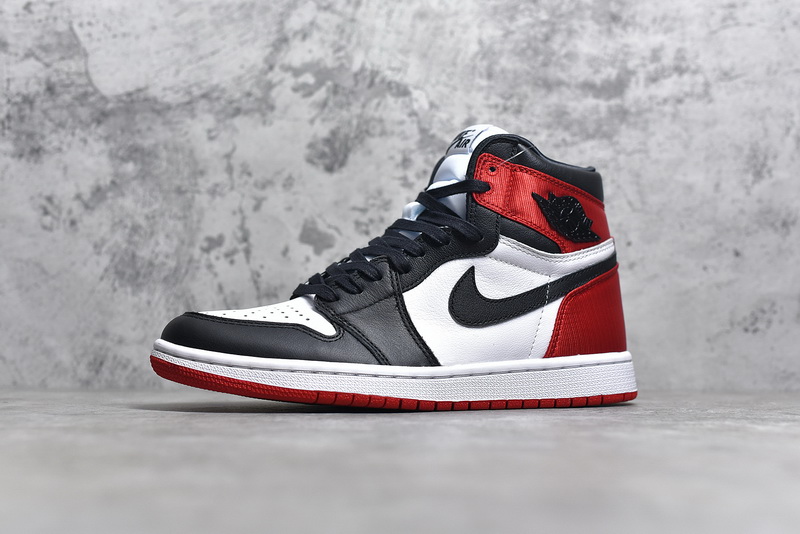 Authentic Air Jordan 1 Satin WMNS “Black Toe” 