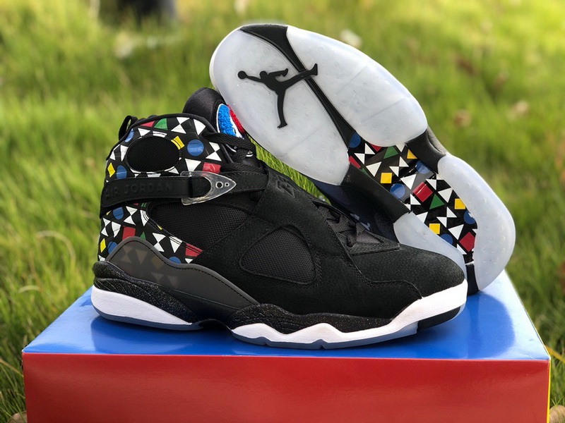 Authentic Air Jordan 8 Quai 54 Black