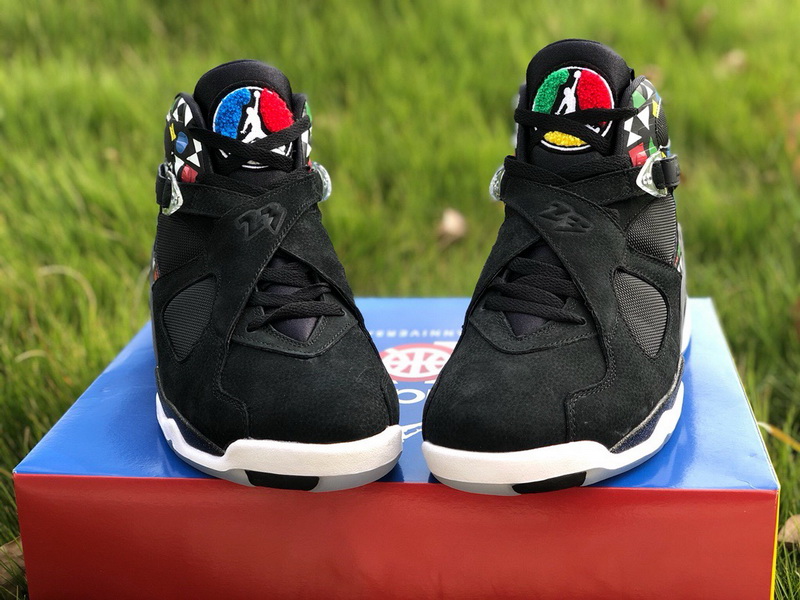 Authentic Air Jordan 8 Quai 54 Black