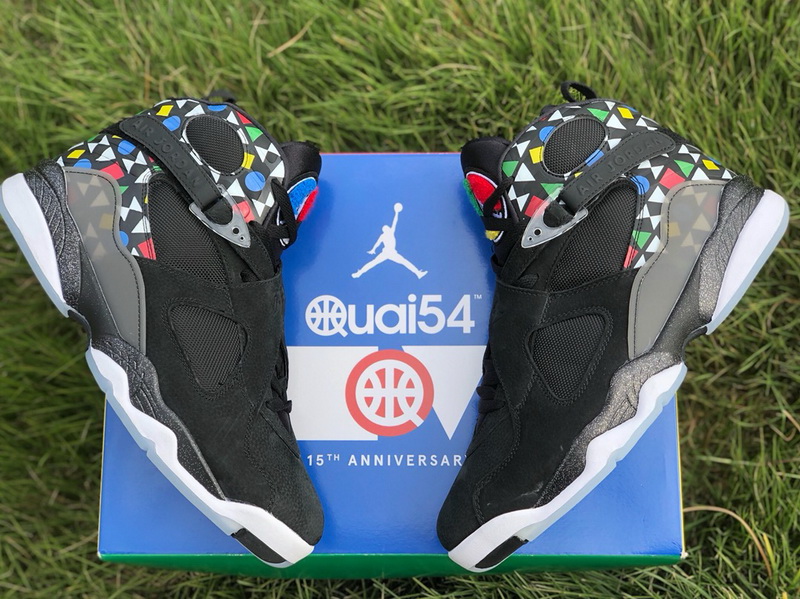 Authentic Air Jordan 8 Quai 54 Black