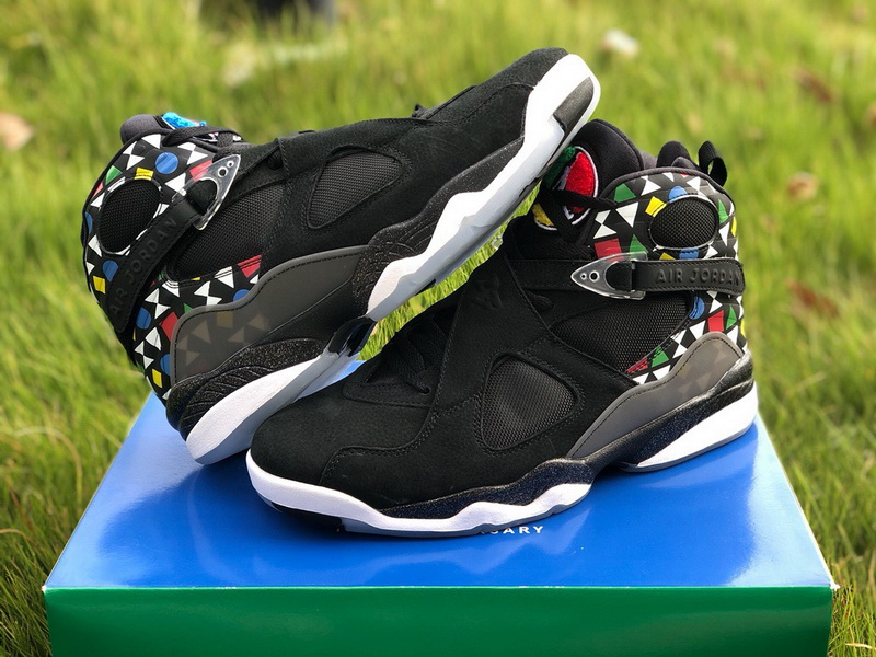 Authentic Air Jordan 8 Quai 54 Black