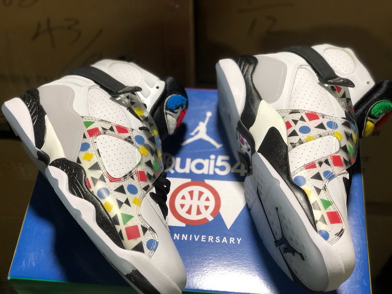 Authentic Air Jordan 8 Quai 54 Whtie 