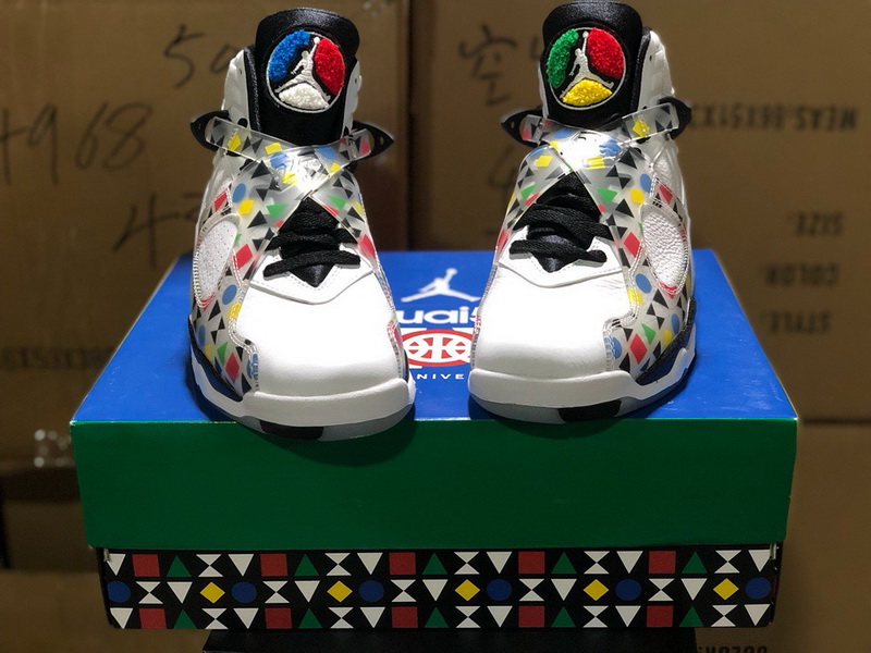 Authentic Air Jordan 8 Quai 54 Whtie 