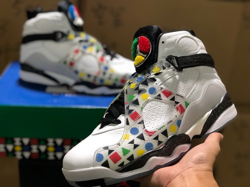 Authentic Air Jordan 8 Quai 54 Whtie 