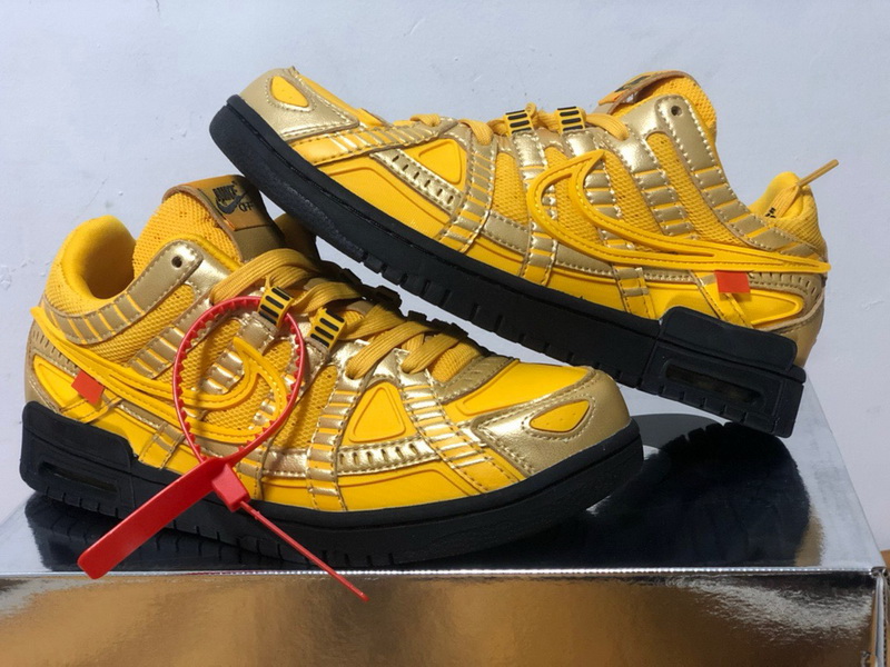  Authentic OFF-WHITE x Nike Air Rubber Dunk “University Gold”