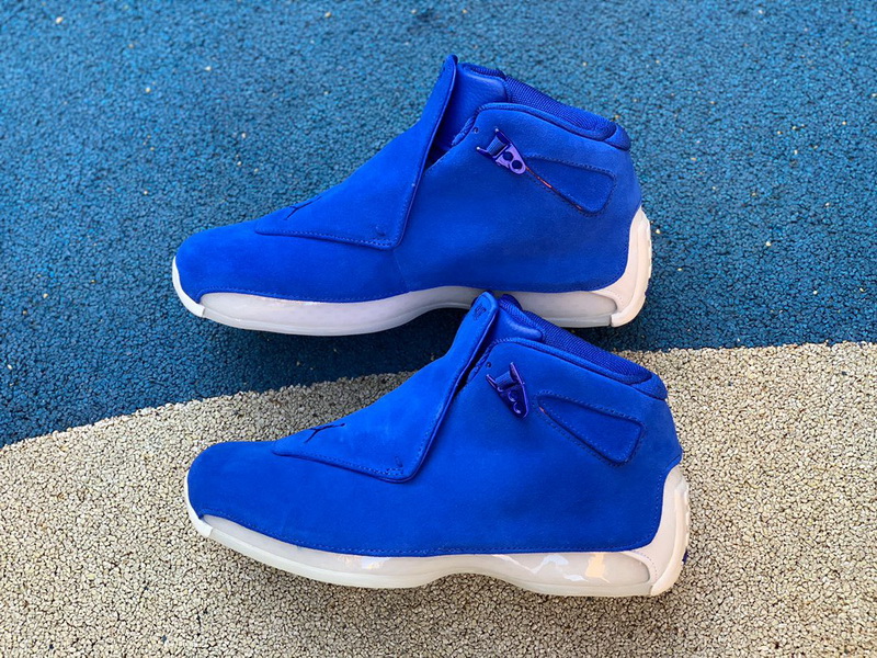 Authentic Air Jordan 18 “Blue Suede” 