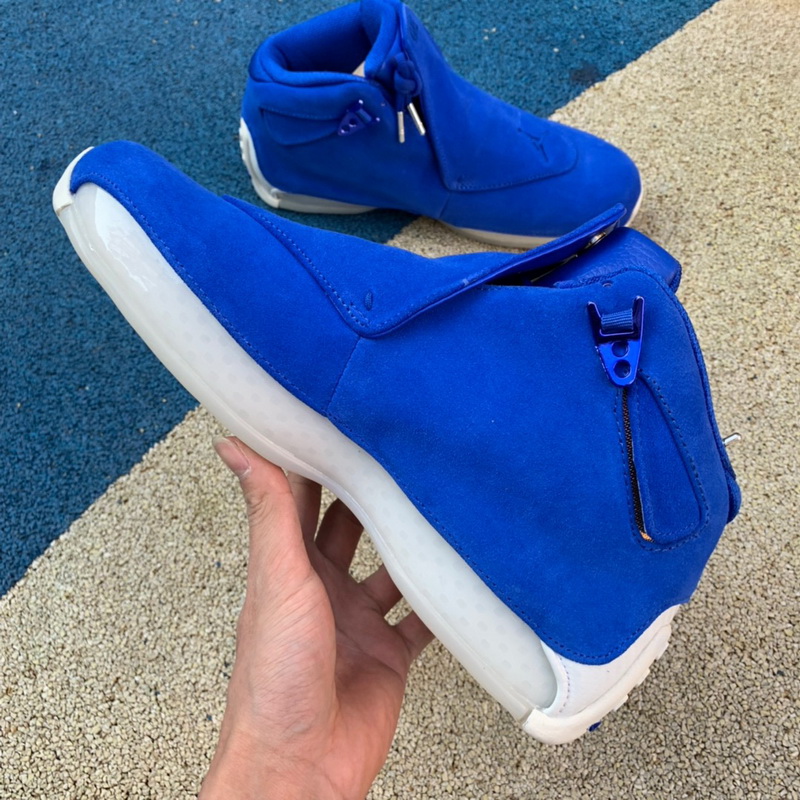 Authentic Air Jordan 18 “Blue Suede” 