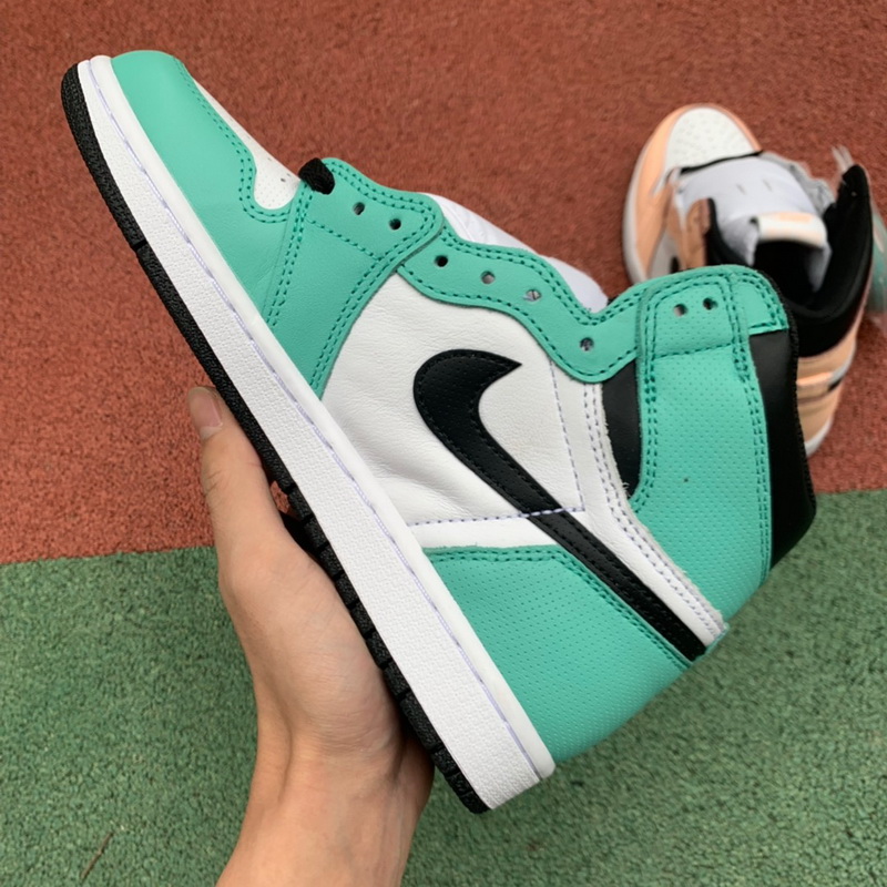 Authentic Air Jordan 1 Retro High OG Alternating Teal And Pink Accents GS