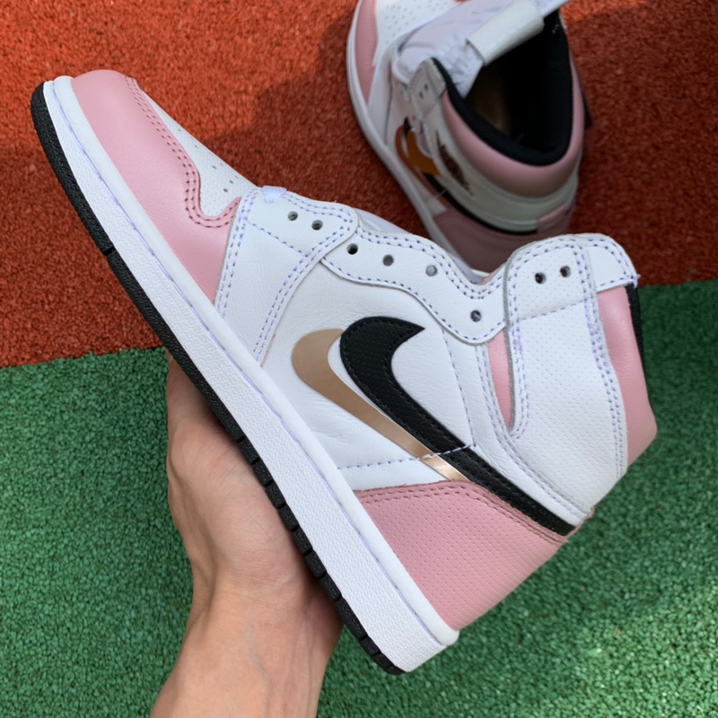 Authentic Air Jordan 1 Retro High OG White Pink