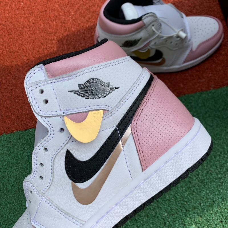 Authentic Air Jordan 1 Retro High OG White Pink