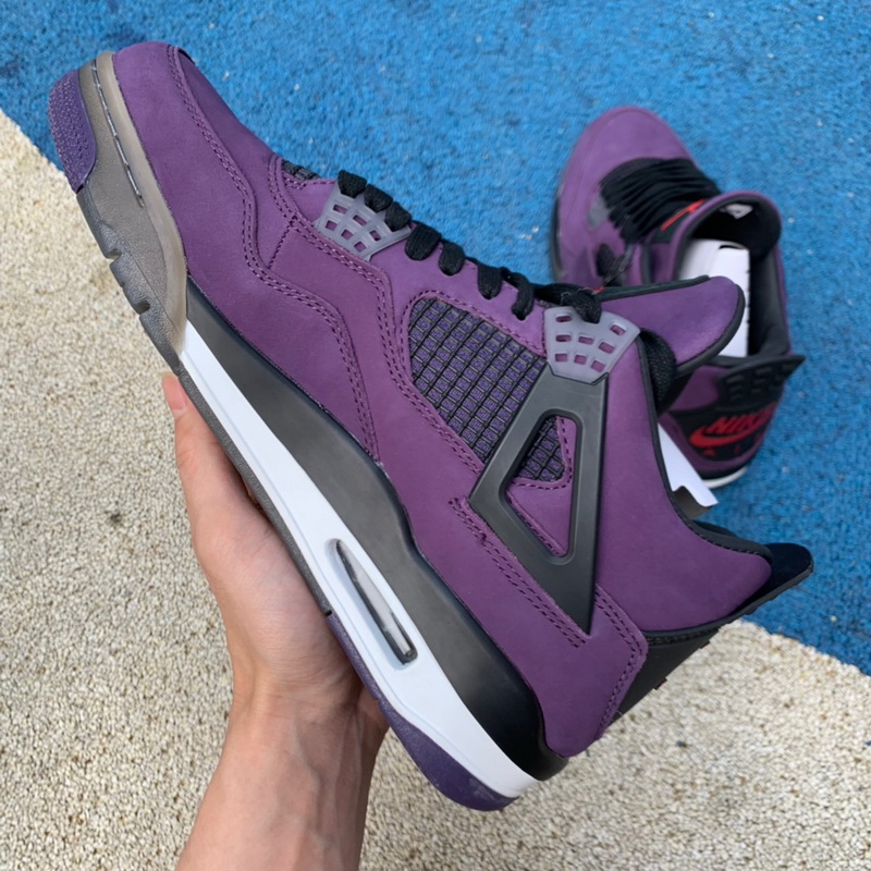 Authentic Travis Scott x Air Jordan 4 Purple Suede