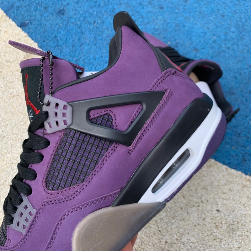 Authentic Travis Scott x Air Jordan 4 Purple Suede