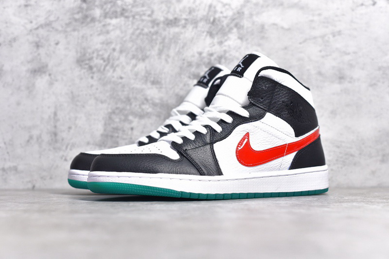 Authentic Air Jordan 1 Mid Black/University Red