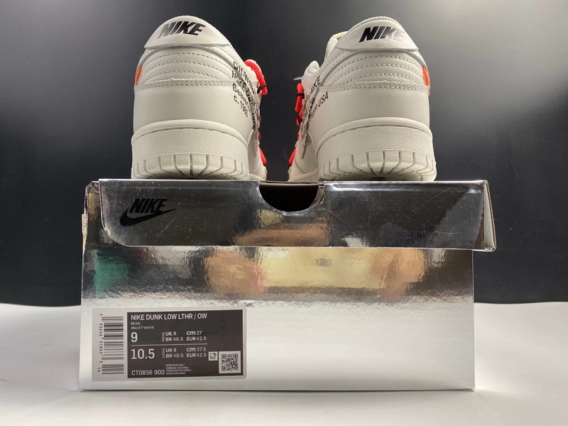 Authentic OFF-WHITE x Nike Dunk Low White