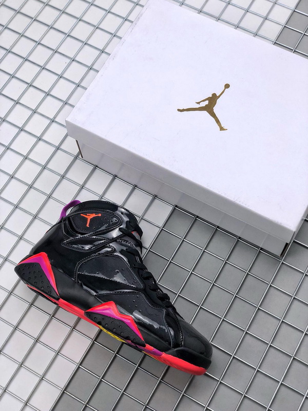 Authentic Air Jordan 7 WMNS “Black Patent Leather”GS