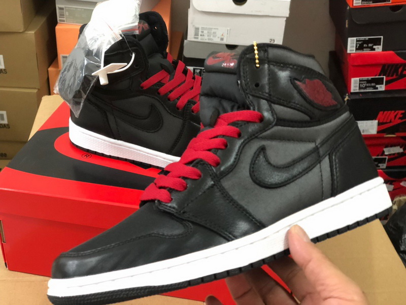 Authentic Air Jordan 1 “Black Satin” GS