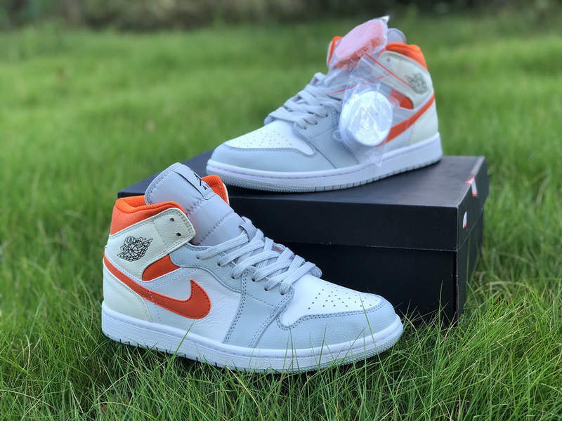 Authentic Air Jordan 1 Mid Starfish Orange