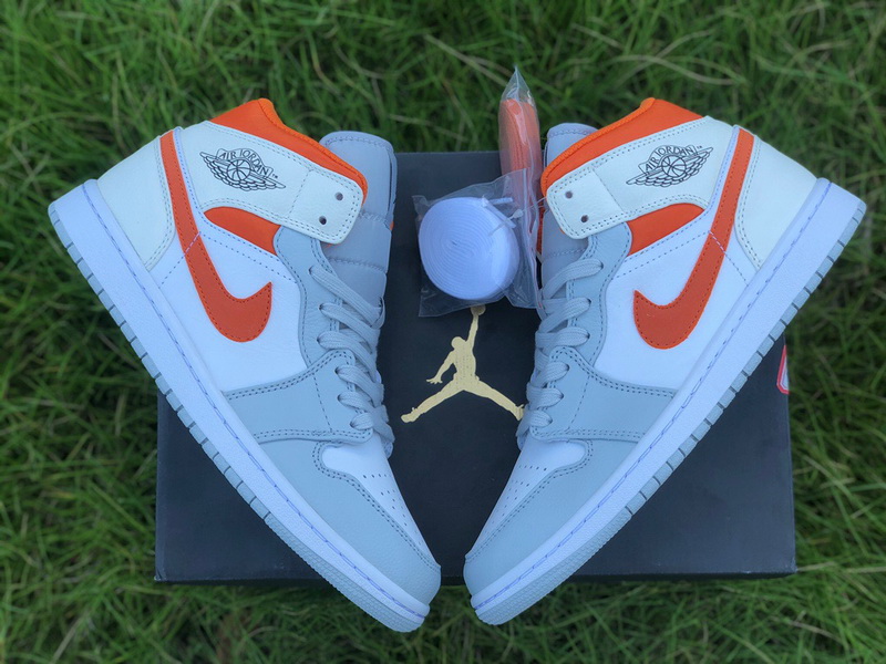 Authentic Air Jordan 1 Mid Starfish Orange