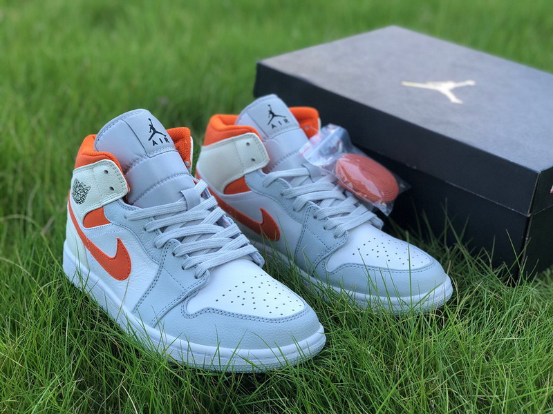 Authentic Air Jordan 1 Mid Starfish Orange